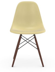 Vitra Eames Fiberglass Side Chair DSW - donkere esdoorn - Parchment