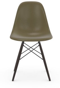 Vitra Eames Fiberglass Side Chair DSW - esdoorn zwart - Raw Umber