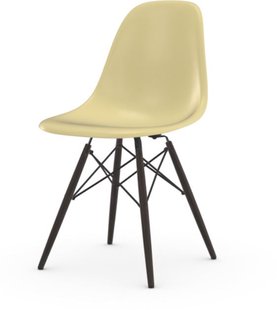 Vitra Eames Fiberglass Side Chair DSW - Parchment - esdoorn zwart