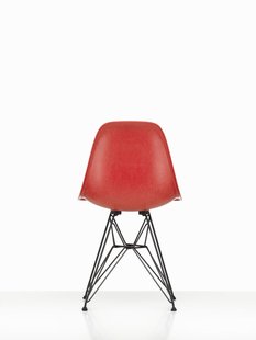 Vitra Eames Fiberglass Side Chair DSR - basic dark gepoedercoat - Classic Red