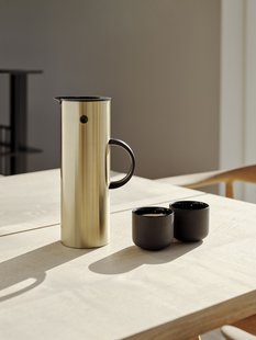 Stelton EM77 Thermoskan 1 Liter - brushed brass