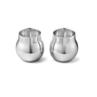 Georg Jensen Cafu Theelichthouder - roestvrij staal, 2 stuks