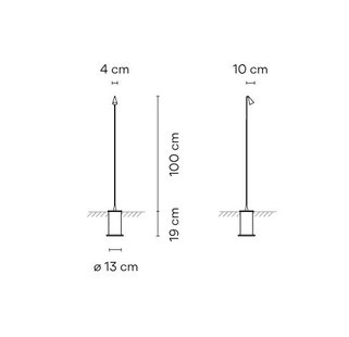 Vibia Brisa Outdoor Vloerlamp - bruin - eenvlammig