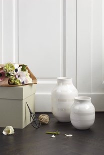 Kähler Design Omaggio Keramiek Vaas - zwart - H 12,5 cm