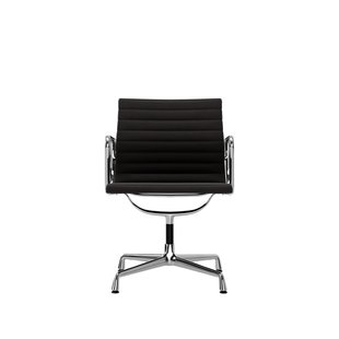 Vitra Aluminium Chair EA 108 - Glijders voor harde vloer - Hopsak - donkergrijs - verchroomd