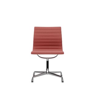 Vitra Aluminium Chair EA 101 - Hopsak - poppy red/ivoor - verchroomd