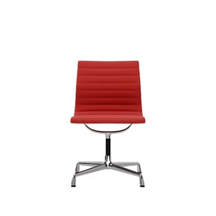 Vitra Aluminium Chair EA 101 - Hopsak - koraal/poppy red - verchroomd
