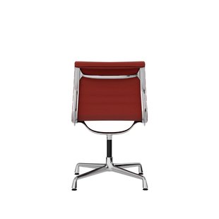 Vitra Aluminium Chair EA 101 - Hopsak - rood/cognac - verchroomd