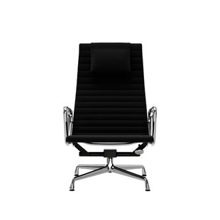 Vitra Aluminium Chair EA 124 - Hopsak - zwart - verchroomd