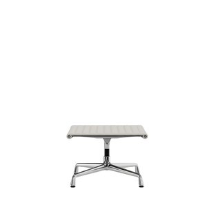 Vitra Aluminium Chair - EA 125 - Kruk - Leder - snow - verchroomd