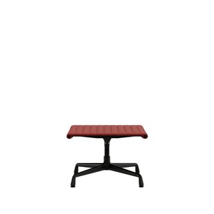 Vitra Aluminium Chair - EA 125 - Kruk - Hopsak - rood/cognac - diepzwart