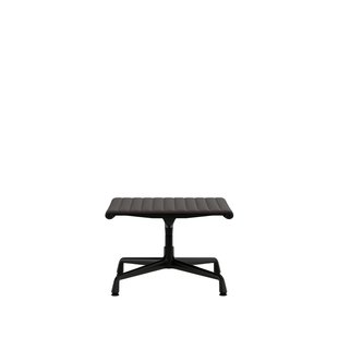 Vitra Aluminium Chair - EA 125 - Kruk - Leder - chocolade - diepzwart