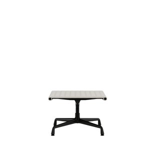 Vitra Aluminium Chair - EA 125 - Kruk - Leder - snow - diepzwart