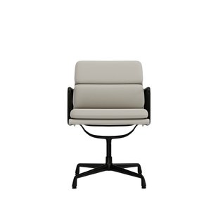 Vitra Soft Pad Chair EA 208 - Leder/Plano - snow/wit - diepzwart