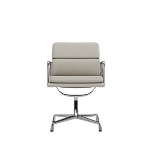 Vitra Soft Pad Chair EA 208 - Leder Premium F/Plano - snow/wit - verchroomd