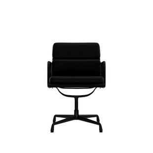 Vitra Soft Pad Chair EA 208 - Leder Premium F/Plano - nero/nero - diepzwart