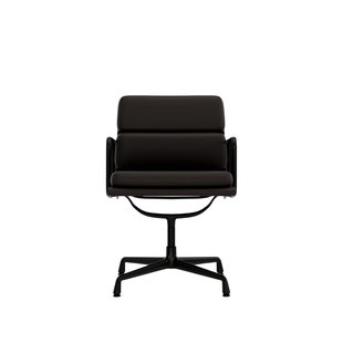 Vitra Soft Pad Chair EA 208 - Leder Premium F/Plano - chocolade/bruin - diepzwart