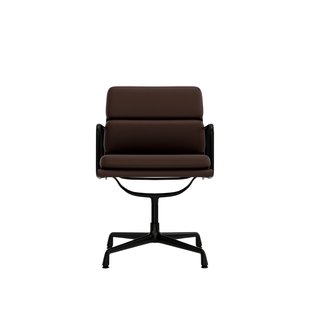 Vitra Soft Pad Chair EA 208 - Leder Premium F/Plano - kastanje/bruin - diepzwart