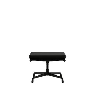 Vitra Soft Pad Chair EA 223 - Voetenbank - Leder/Plano - nero/nero - diepzwart