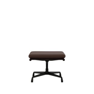 Vitra Soft Pad Chair EA 223 - Voetenbank - Leder/Plano - kastanje/bruin - diepzwart
