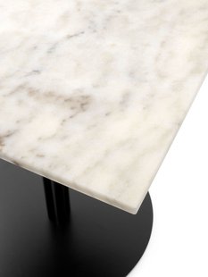 Audo Harbour Column Counter/Bar Table 60x70cm - Off White Marble - 72,4cm