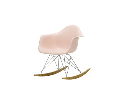 Vitra RAR Eames Plastic Armchair - sleden esdoorn goudkleurig - verchroomd - zachtroze RE
