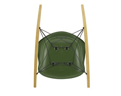 Vitra RAR Eames Plastic Armchair - sleden esdoorn goudkleurig - zwart - forest RE