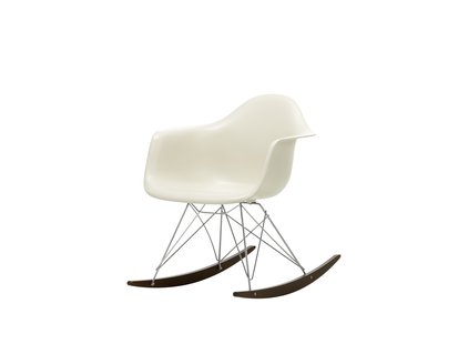 Vitra RAR Eames Plastic Armchair - sleden esdoorn donker - verchroomd - kiezelsteen RE