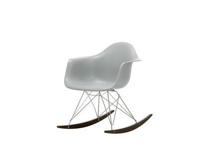 Vitra RAR Eames Plastic Armchair - sleden esdoorn donker - verchroomd - lichtgrijs RE