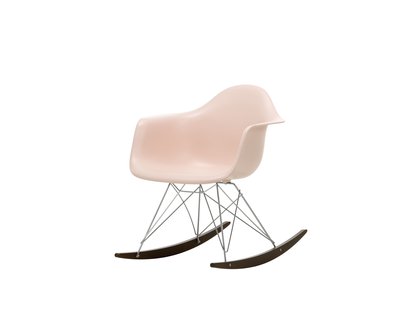 Vitra RAR Eames Plastic Armchair - sleden esdoorn donker - verchroomd - zachtroze RE