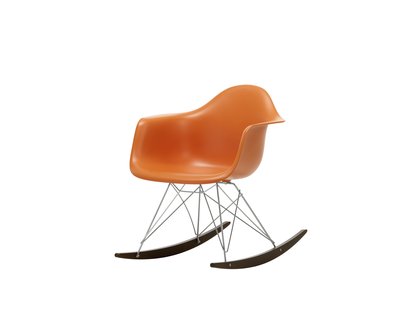 Vitra RAR Eames Plastic Armchair - sleden esdoorn donker - verchroomd - roestoranje RE
