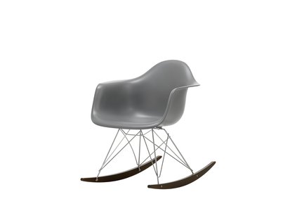 Vitra RAR Eames Plastic Armchair - sleden esdoorn donker - verchroomd - granietgrijs RE