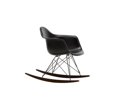 Vitra RAR Eames Plastic Armchair - sleden esdoorn donker - zwart - diepzwart RE