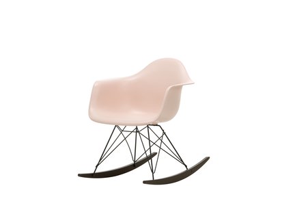 Vitra RAR Eames Plastic Armchair - sleden esdoorn donker - zwart - zachtroze RE