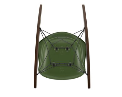 Vitra RAR Eames Plastic Armchair - sleden esdoorn donker - zwart - forest RE