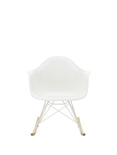 Vitra RAR Eames Plastic Armchair - sleden esdoorn goudkleurig - wit - wit