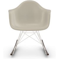 Vitra RAR Eames Plastic Armchair - sleden esdoorn donker - wit - kiezelsteen RE