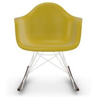 Vitra RAR Eames Plastic Armchair - sleden esdoorn donker - wit - mosterd RE