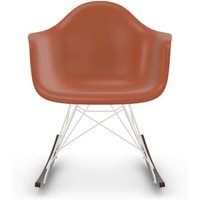 Vitra RAR Eames Plastic Armchair - sleden esdoorn donker - wit - roestoranje RE
