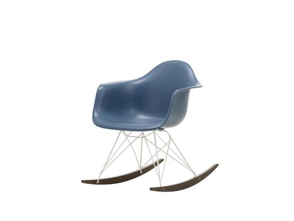 Vitra RAR Eames Plastic Armchair - sleden esdoorn donker - wit - zeeblauw RE