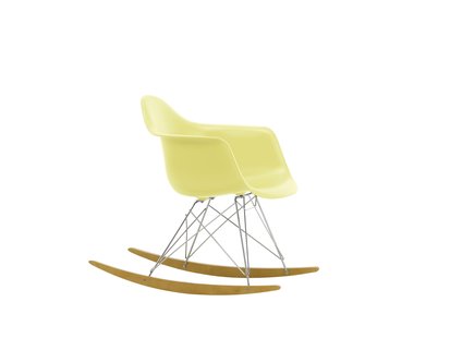 Vitra RAR Eames Plastic Armchair - sleden esdoorn goudkleurig - verchroomd - citron RE