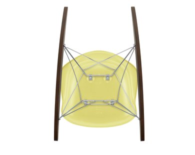 Vitra RAR Eames Plastic Armchair - sleden esdoorn donker - verchroomd - citron RE