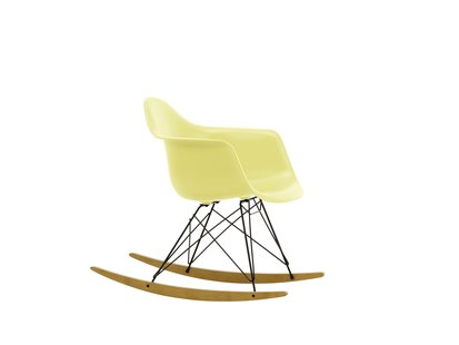 Vitra RAR Eames Plastic Armchair - sleden esdoorn goudkleurig - zwart - citron RE
