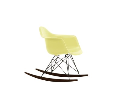 Vitra RAR Eames Plastic Armchair - sleden esdoorn donker - zwart - citron RE