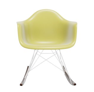 Vitra RAR Eames Plastic Armchair - sleden esdoorn donker - wit - citron RE