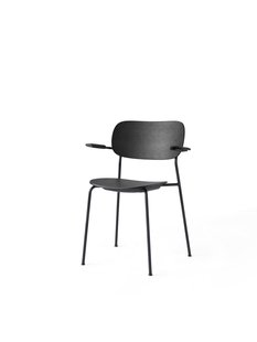 Audo Co Chair w/ Armrest - zwart eiken - Dakar zwart
