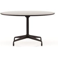 Vitra Eames Segmented Table Dining rond Ø130 cm - HPL wit, randen in kunststof zwart - diepzwart