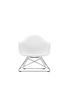 Vitra Eames Plastic Armchair LAR - glanzend chroom - wit