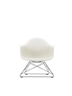 Vitra Eames Plastic Armchair LAR - glanzend chroom - kiezelsteen RE