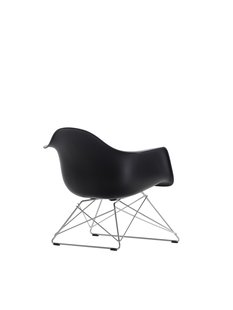 Vitra Eames Plastic Armchair LAR - glanzend chroom - diepzwart RE
